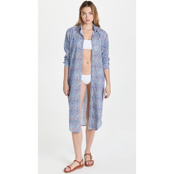 Solid & Striped The Eyelet Oxford Maxi Dress Size XL Swim Cover Up $250.00 - Picture 1 of 11